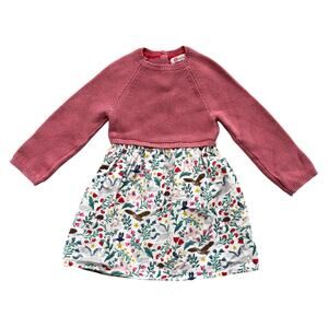 Baby Boden Woodland Sweater Dress Size 18-24m